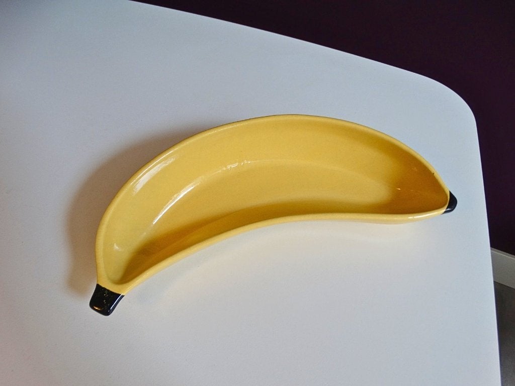 Pop-art vintage West Germany banaan schaal, Huis en Inrichting, Woonaccessoires | Schalen en Manden, Porselein of Keramiek, Schaal
