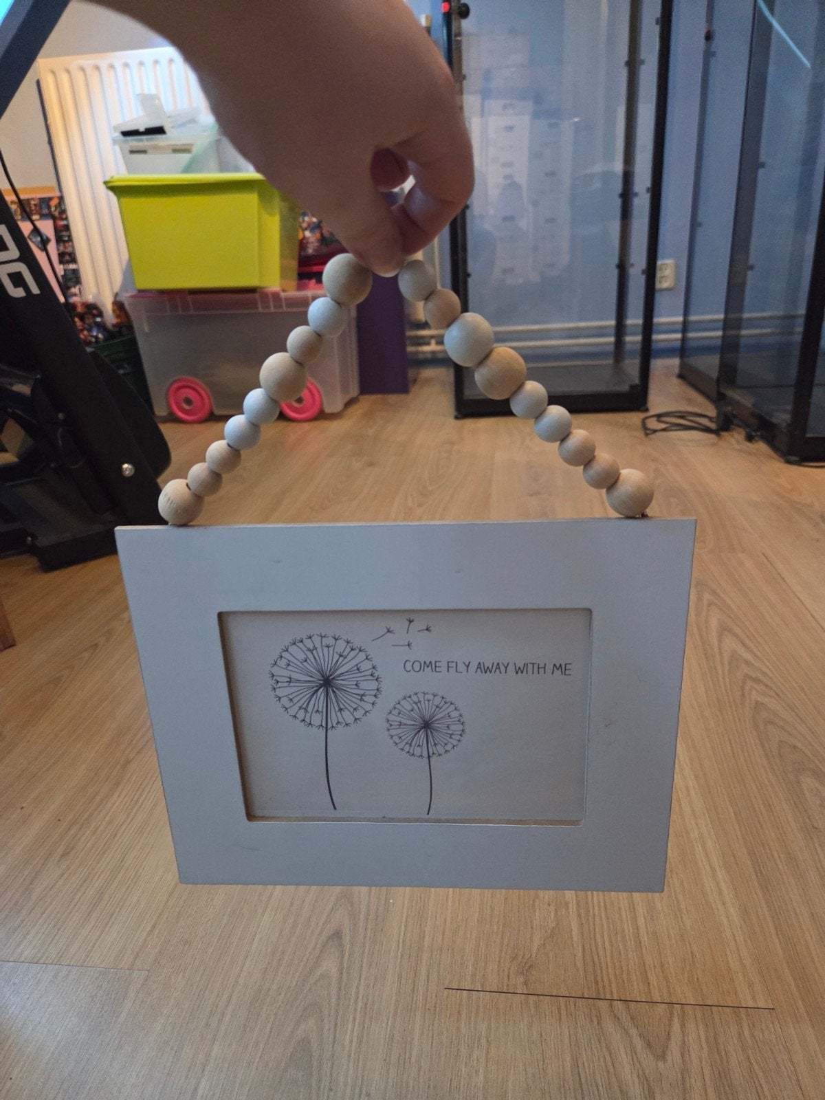 fotolijstje om op te hangen., Audio, Tv en Foto, Fotografie | Fotolijsten, Gebruikt, Wit, Overige typen, Ophalen of Verzenden