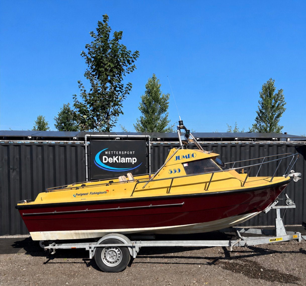 Jumbo 535 met Pega trailer, Watersport en Boten, Ophalen, Zo goed als nieuw
