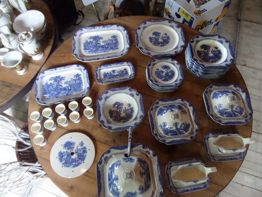 oud porselein servies Adams Landscape., Antiek en Kunst, Antiek | Porselein, Ophalen of Verzenden