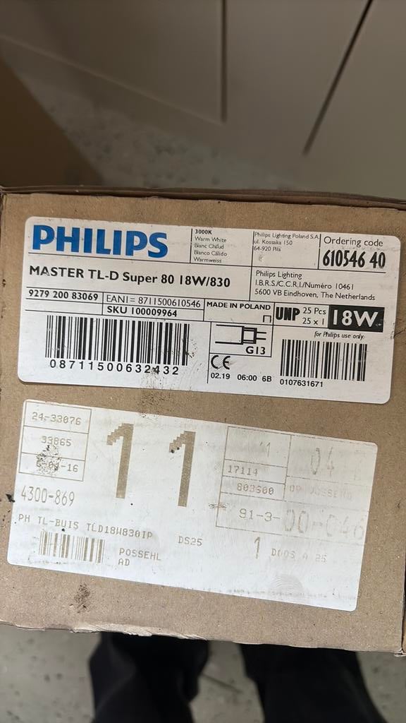 Philips tl-d super 80 18w/830, Ophalen, Nieuw, Minder dan 30 watt, Overige fittingen