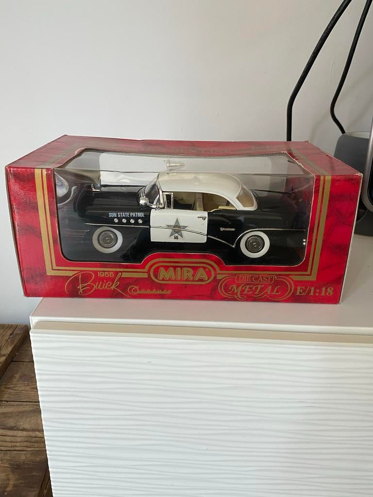 Mira 1955 Buick Century Sun State Patrol Diecast 1:18, Ophalen of Verzenden, Zo goed als nieuw, Auto, Overige merken