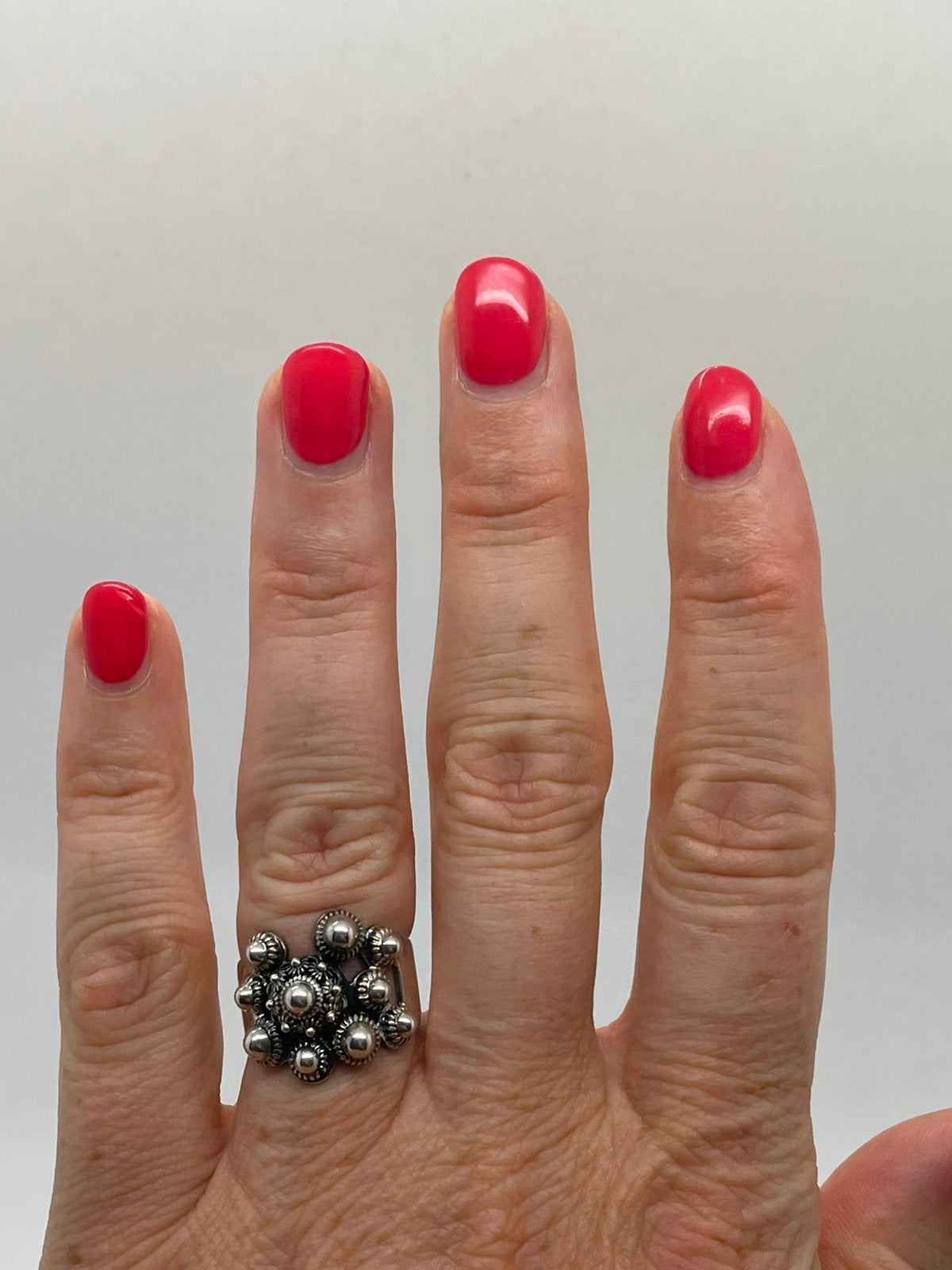 E868 Prachtige zilveren Zeeuwse knoop ring maat 17,5, Sieraden, Tassen en Uiterlijk, Ringen, Ophalen of Verzenden, X, Dame, Zilver