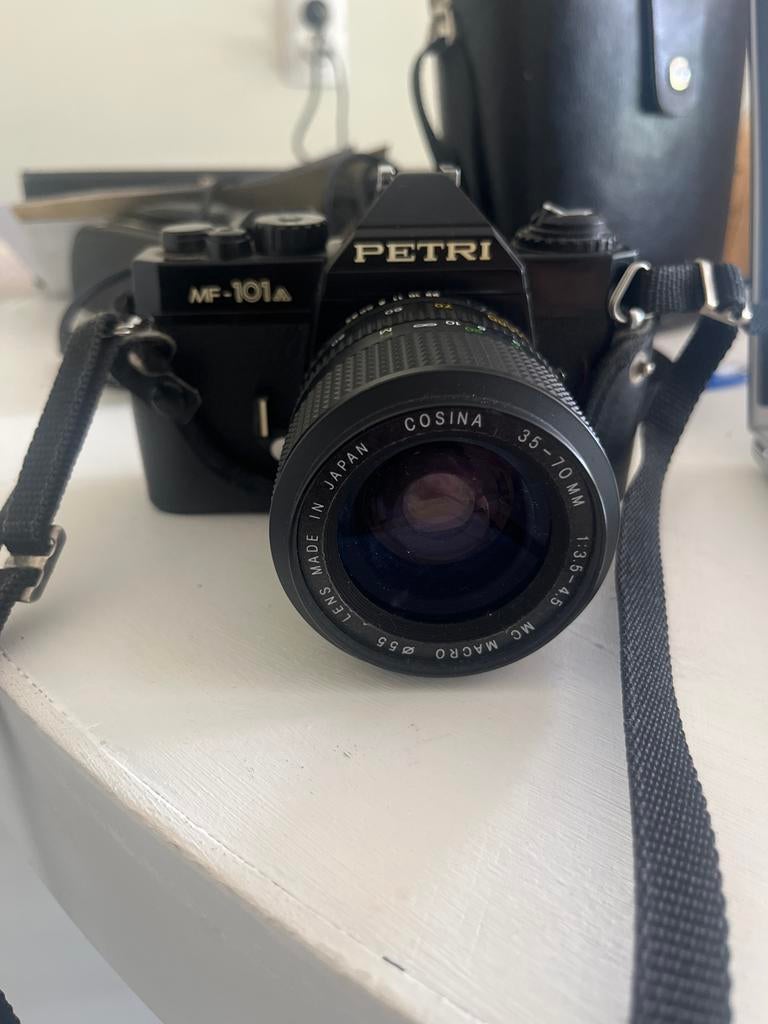 Petri MF-101A spiegelreflexcamera met Cosina lens, Ophalen, Gebruikt, Spiegelreflex, Overige Merken