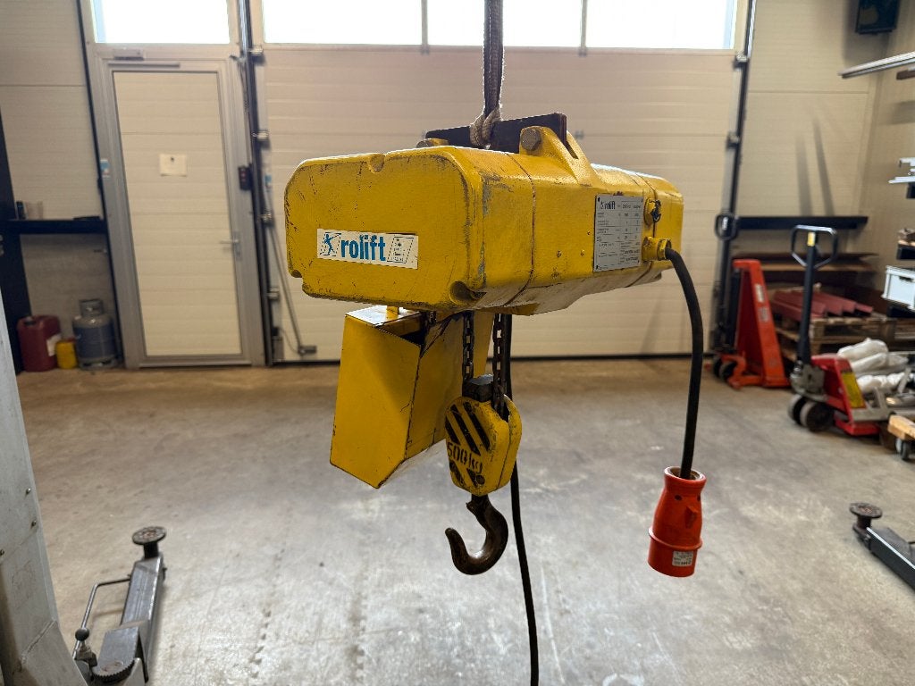 Rolift kettingtakel 500kg met 2,6m hijshoogte, Ophalen, Gebruikt, Elektrisch