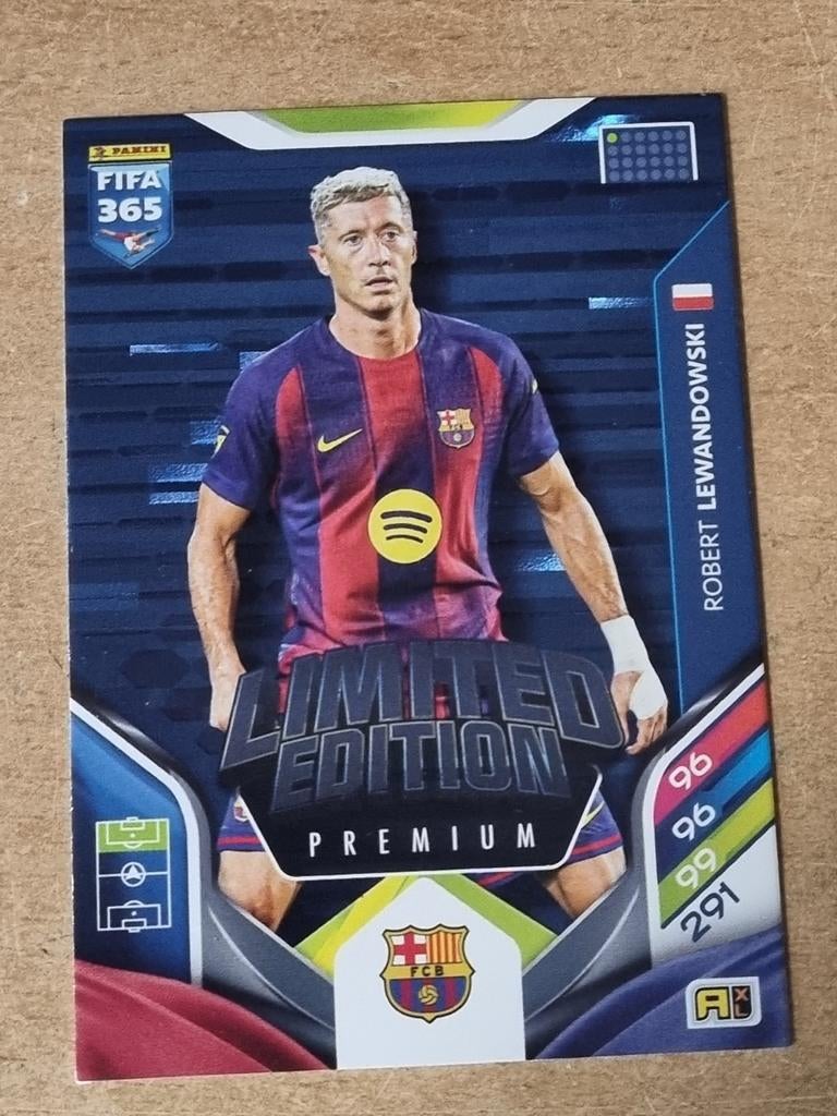 Panini Adrenalyn Fifa 365 2026 Premium Limited Lewandowski, Ophalen of Verzenden, Zo goed als nieuw, Plaatje
