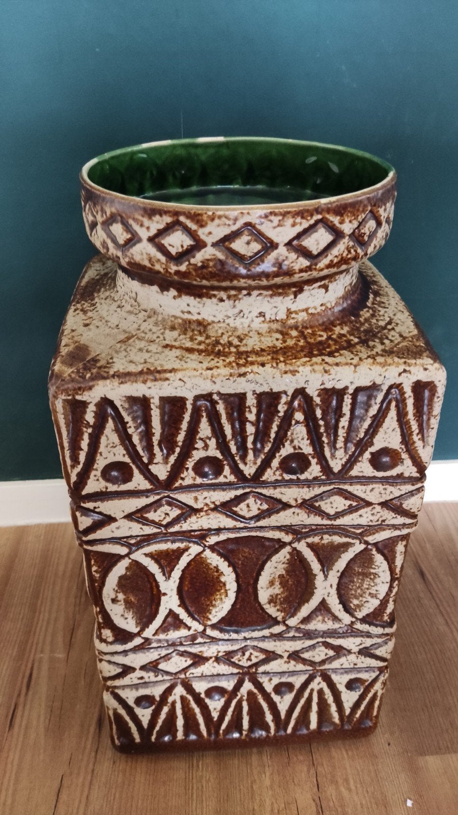Vintage West Germany Bay keramiek lava vaas - Bodo Mans, Ophalen of Verzenden