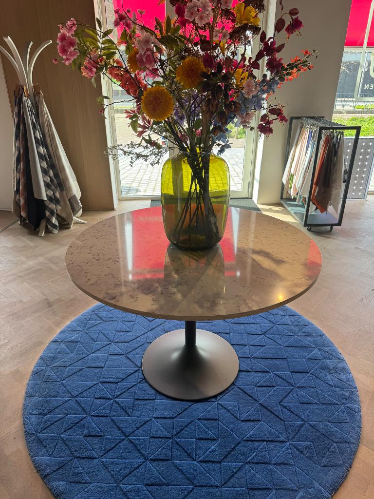 Marmer ronde tafel, Huis en Inrichting, Tafels | Eettafels, Ophalen, Rond, Nieuw, Vier personen