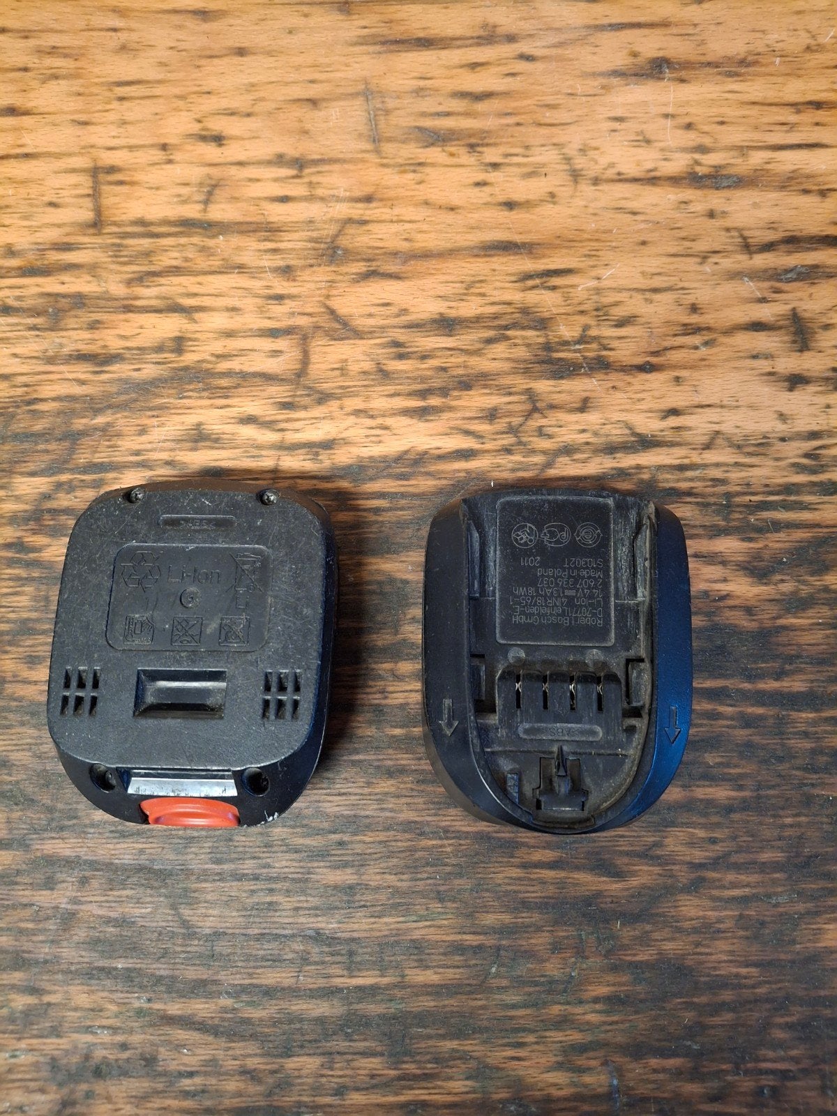 Bosch Accu 14.4V doen het allebei nog prima!, Ophalen of Verzenden, Gebruikt, Overige typen