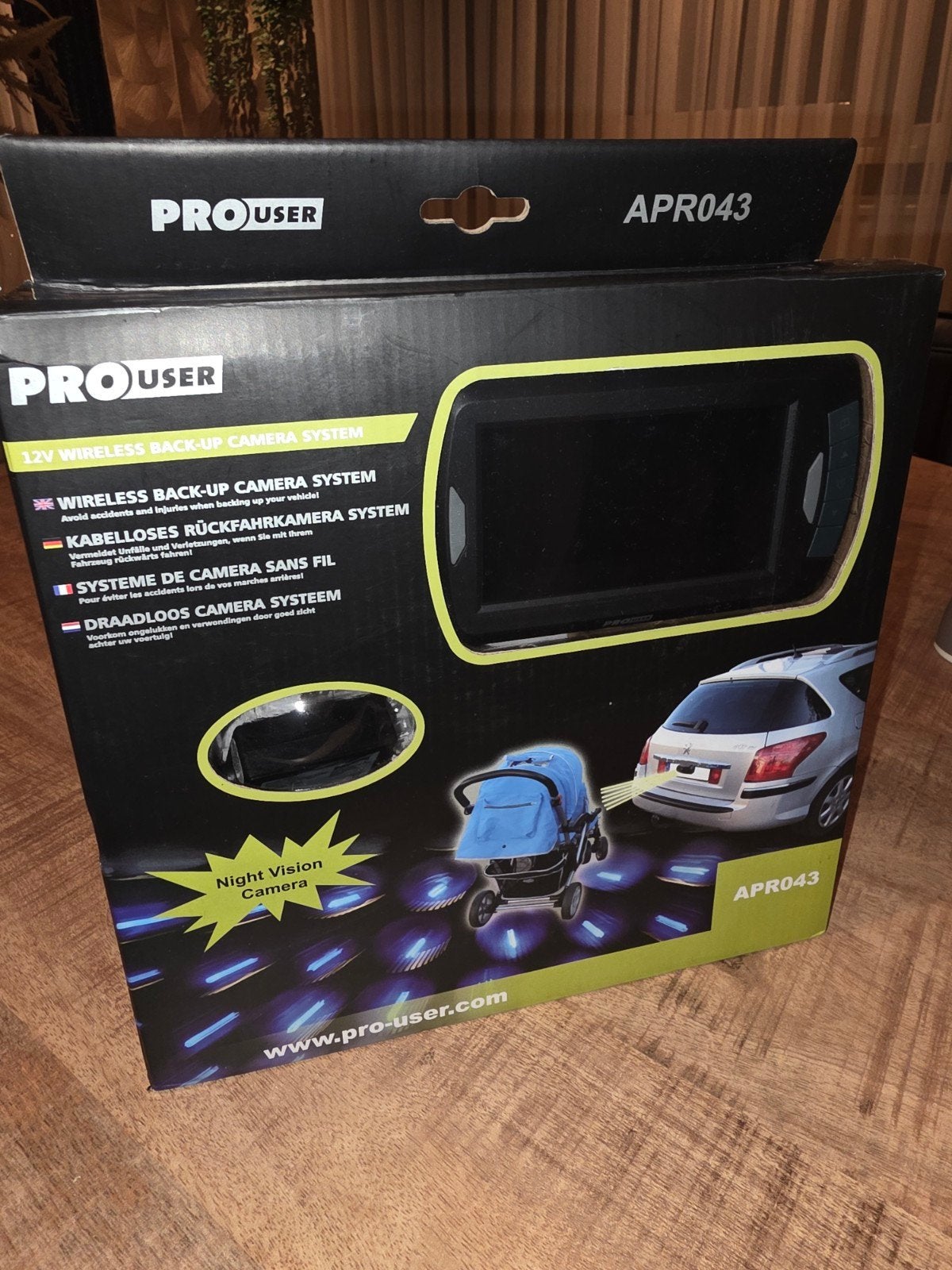 PROUSER APR043 Draadloos Achteruitrijcamerasysteem 12V, Auto diversen, Ophalen, Draadloos, Nieuw