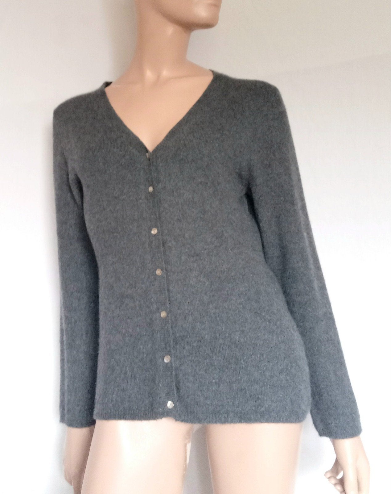 JAKE'S CASHMERE Vest , Maat L ( 40 ), Ophalen of Verzenden, Zo goed als nieuw, Maat 38/40 (M), Grijs