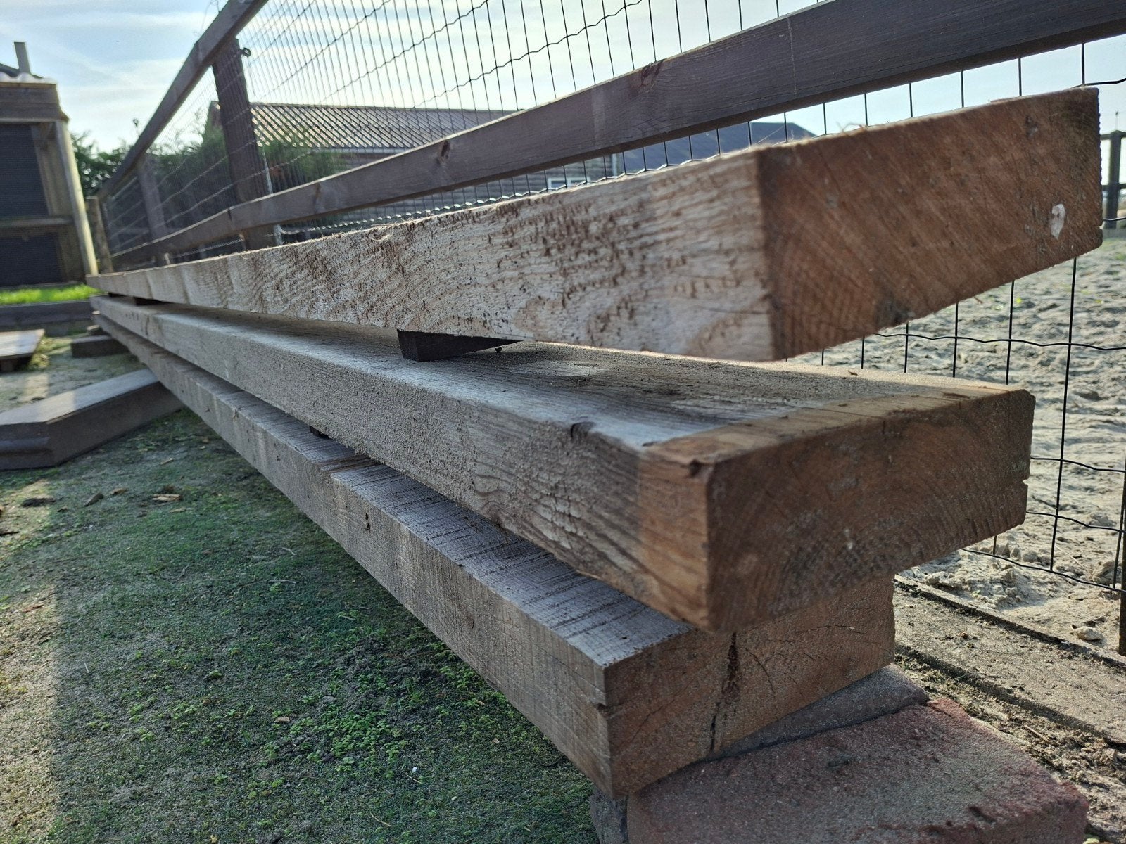 houten balken, Doe-het-zelf en Verbouw, Ophalen, Gebruikt, Balk, Vuren