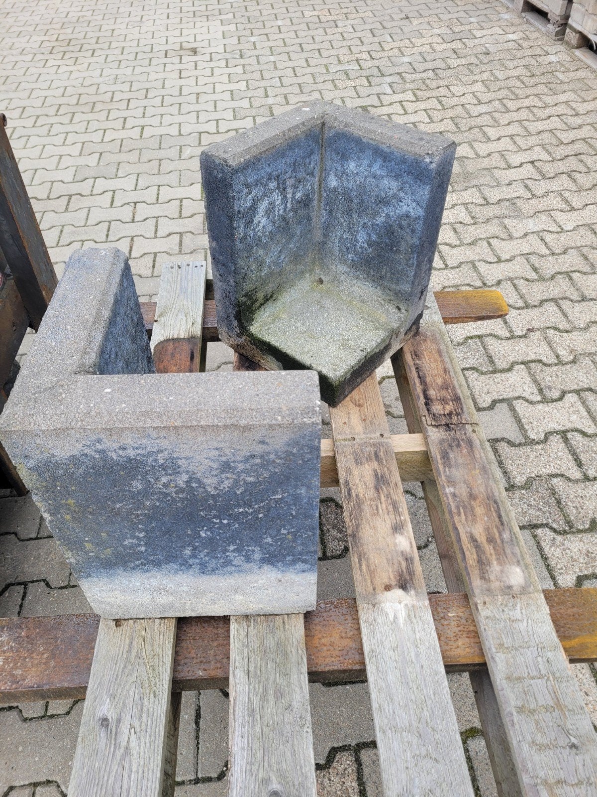 Betonnen hoek element Antraciet, Ophalen, Gebruikt, Minder dan 60 cm, Beton