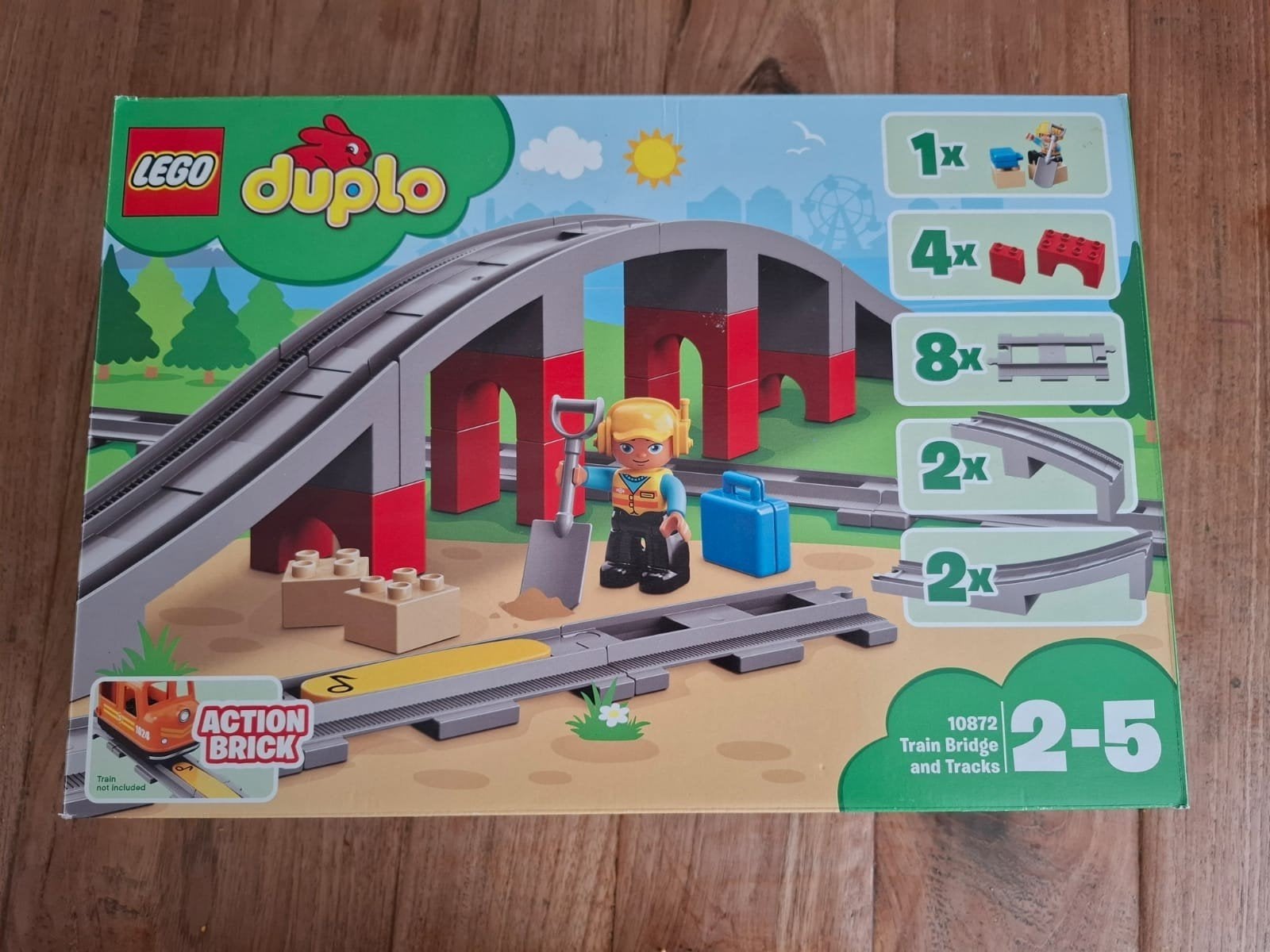 Lego Duplo Treinbrug en Rails (10872) - Complete set, Ophalen of Verzenden, Zo goed als nieuw, Duplo, Compleet