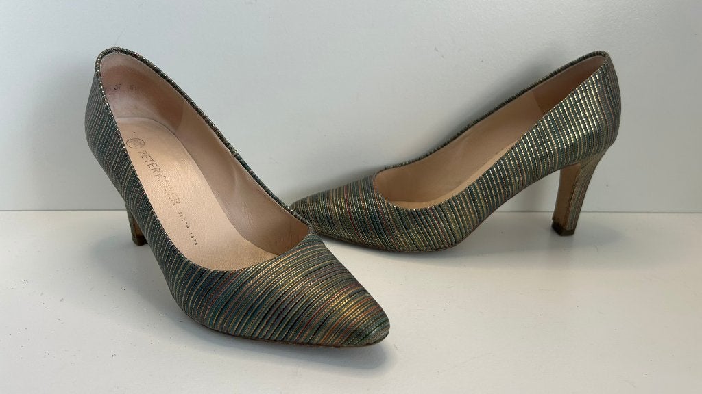 Peter Kaiser pumps maat 39 (5½) | Leer | Metallic gestreept, Peter Kaiser, Pumps, Overige kleuren, Ophalen of Verzenden
