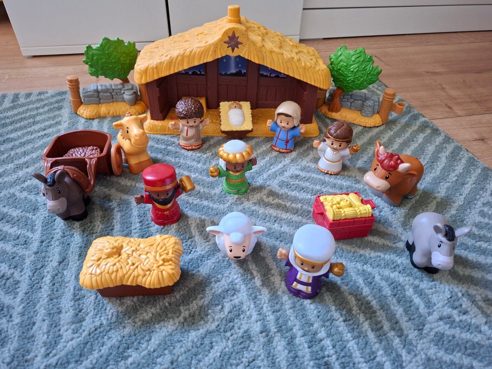 Fisher-Price Little People Kerststal met figuren, Ophalen, Zo goed als nieuw, Overige typen