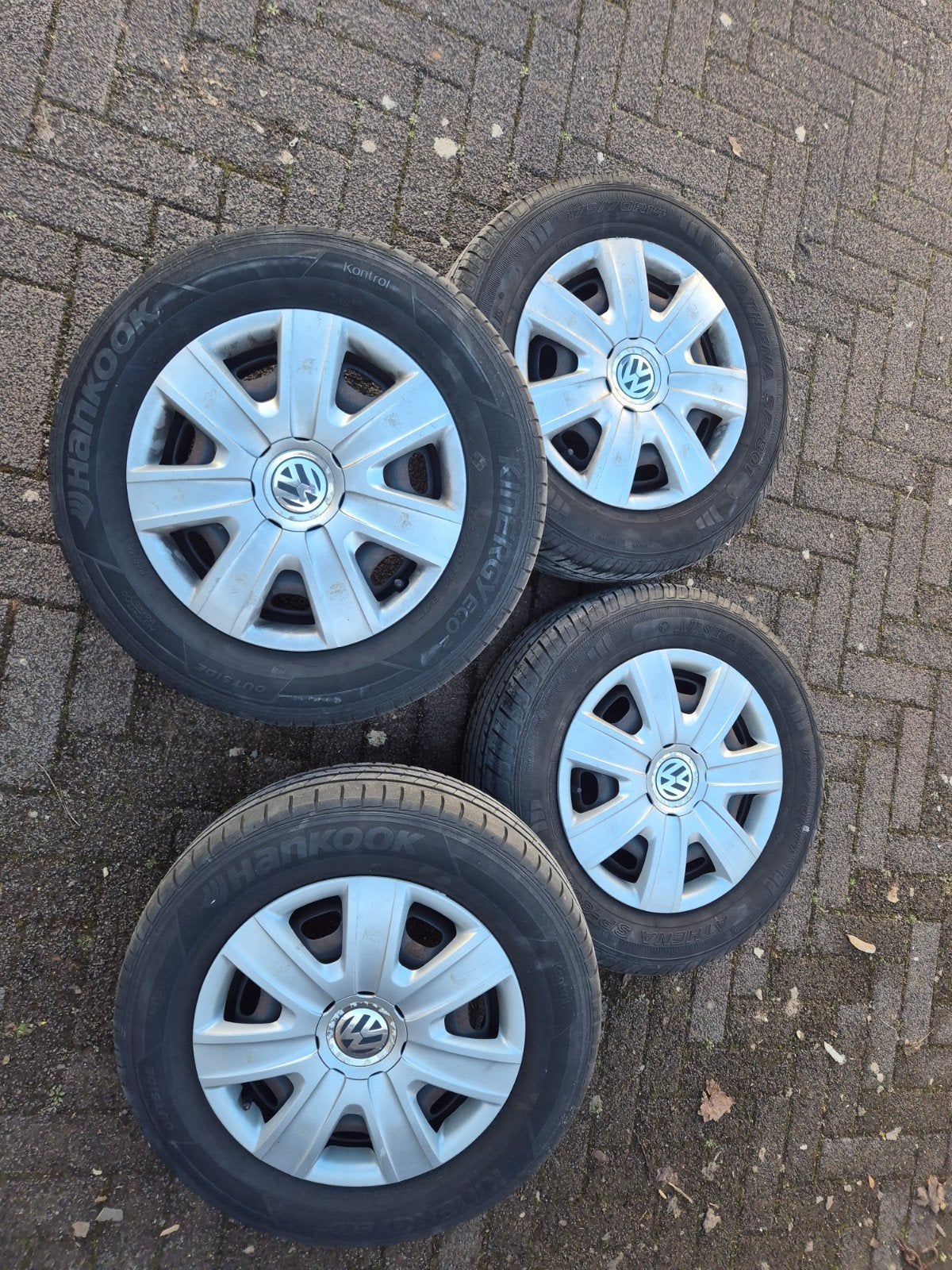 Volkswagen polo 6r 6c Velgen met Banden, Ophalen, Gebruikt, 16 inch, Banden en Velgen