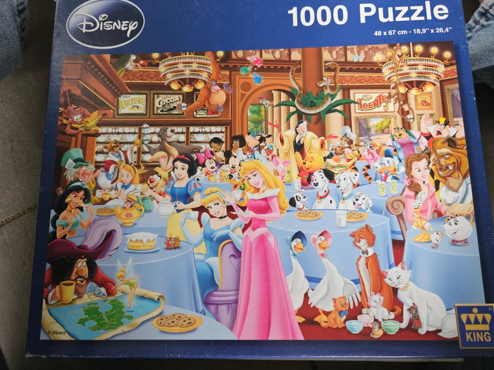 Disney 1000 Stukjes Puzzel - Sprookjesfiguren Diner, Ophalen of Verzenden, Meer dan 50 stukjes, Gebruikt, 6 jaar of ouder