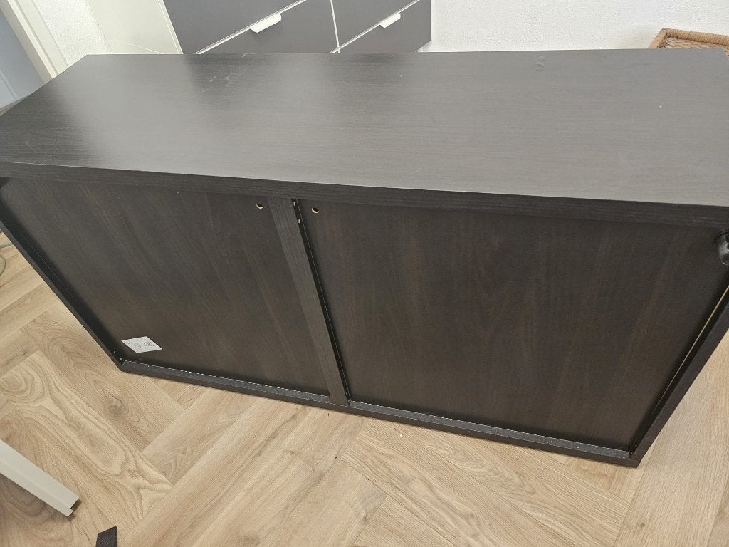 IKEA BESTÅ TV Unit / Storage Unit Black-Brown 120x40x64 cm, Ophalen, Gebruikt, 100 tot 150 cm, 1 of 2 laden