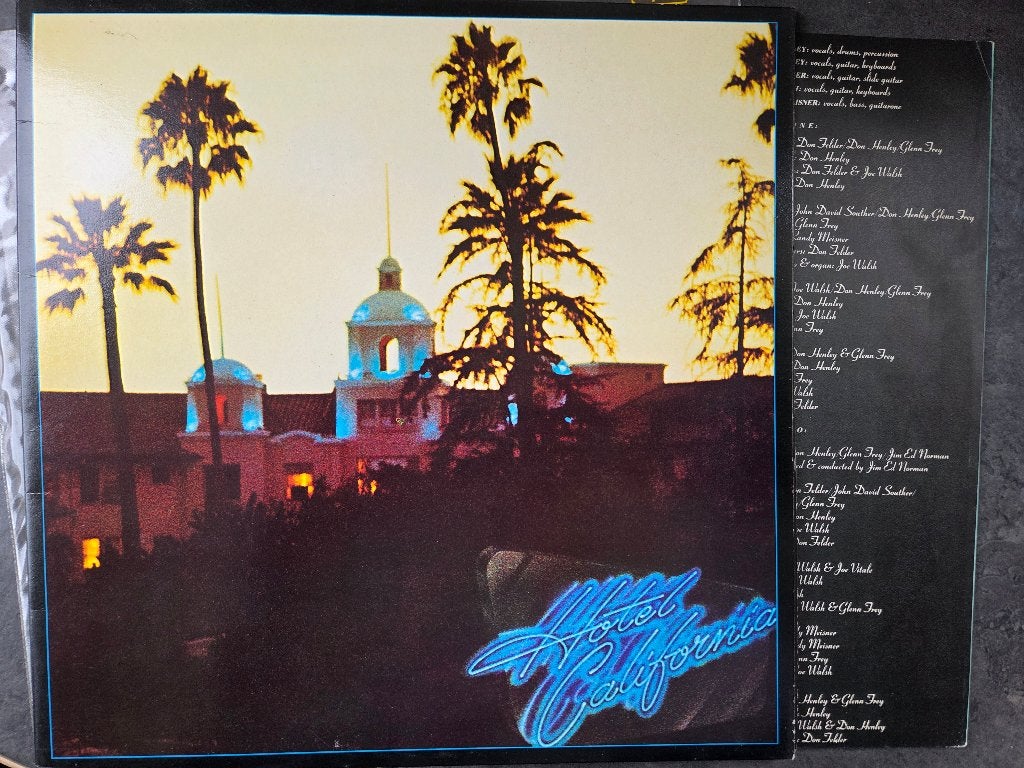 Eagles - Hotel California LP (1976), LP, Rock, Gebruikt, Inclusief binnenhoes