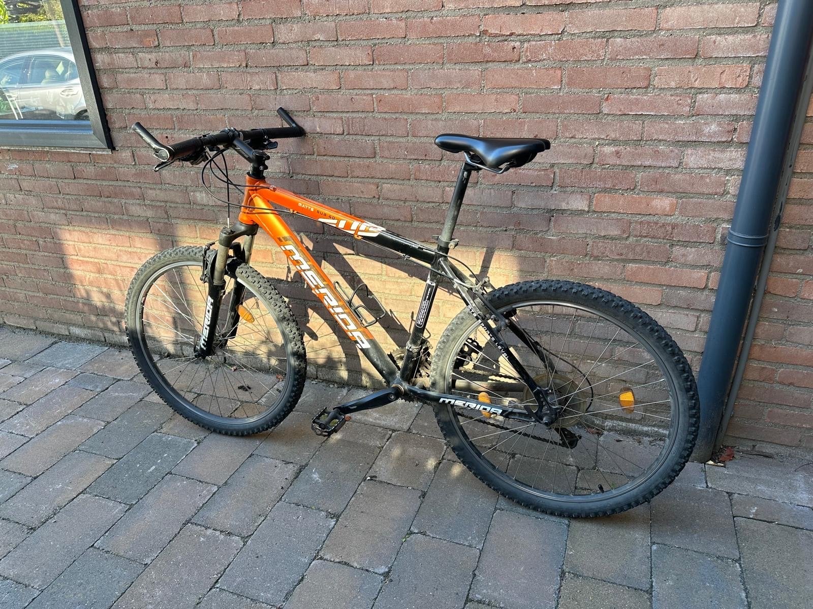 Merida Hardtail Mountainbike - Oranje/Zwart (46cm), Ophalen, Gebruikt, Hardtail, Velgrem