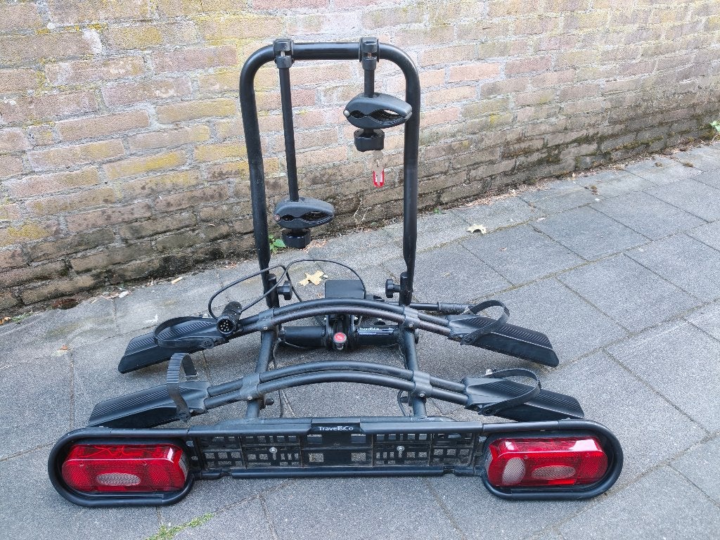 Fietsendrager travel voor 2 ebike, Ophalen, 2 fietsen, Trekhaakdrager, Elektrische fiets