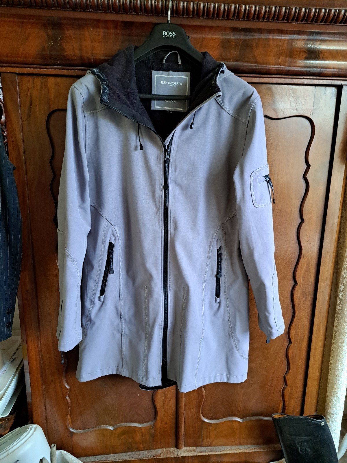 Zgan Ilse Jacobsen jas raincoat mt 44 topjas!!!, Blauw, Maat 42/44 (L), Ophalen of Verzenden, Ilse Jacobsen