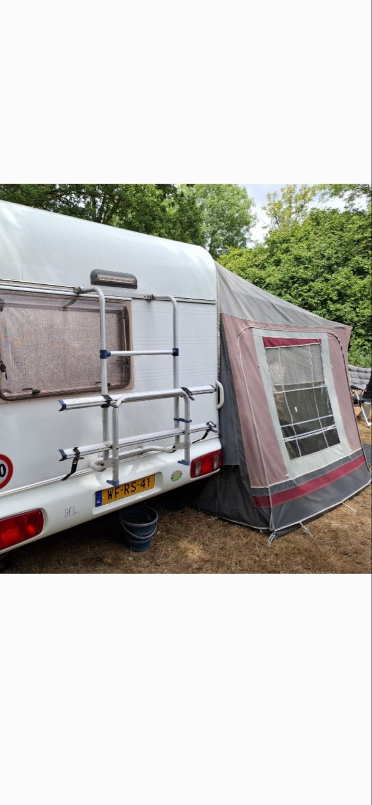 Voortent voor caravan, gebruikt maar in goede staat, Caravans en Kamperen, Voortenten en Luifels, Ophalen, Gebruikt, Polyester