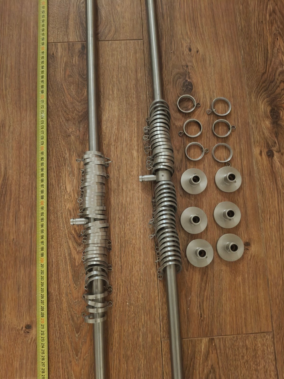 Complete Gordijnroede Topo Edelstaal 20mm met plafondsteunen, Ophalen, 200 cm of meer, Zo goed als nieuw, 200 cm of meer
