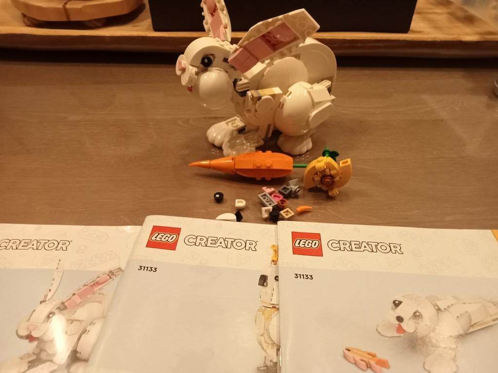 Lego creator 3 in 1 konijn kaketoe en zeehond, Ophalen of Verzenden, Zo goed als nieuw