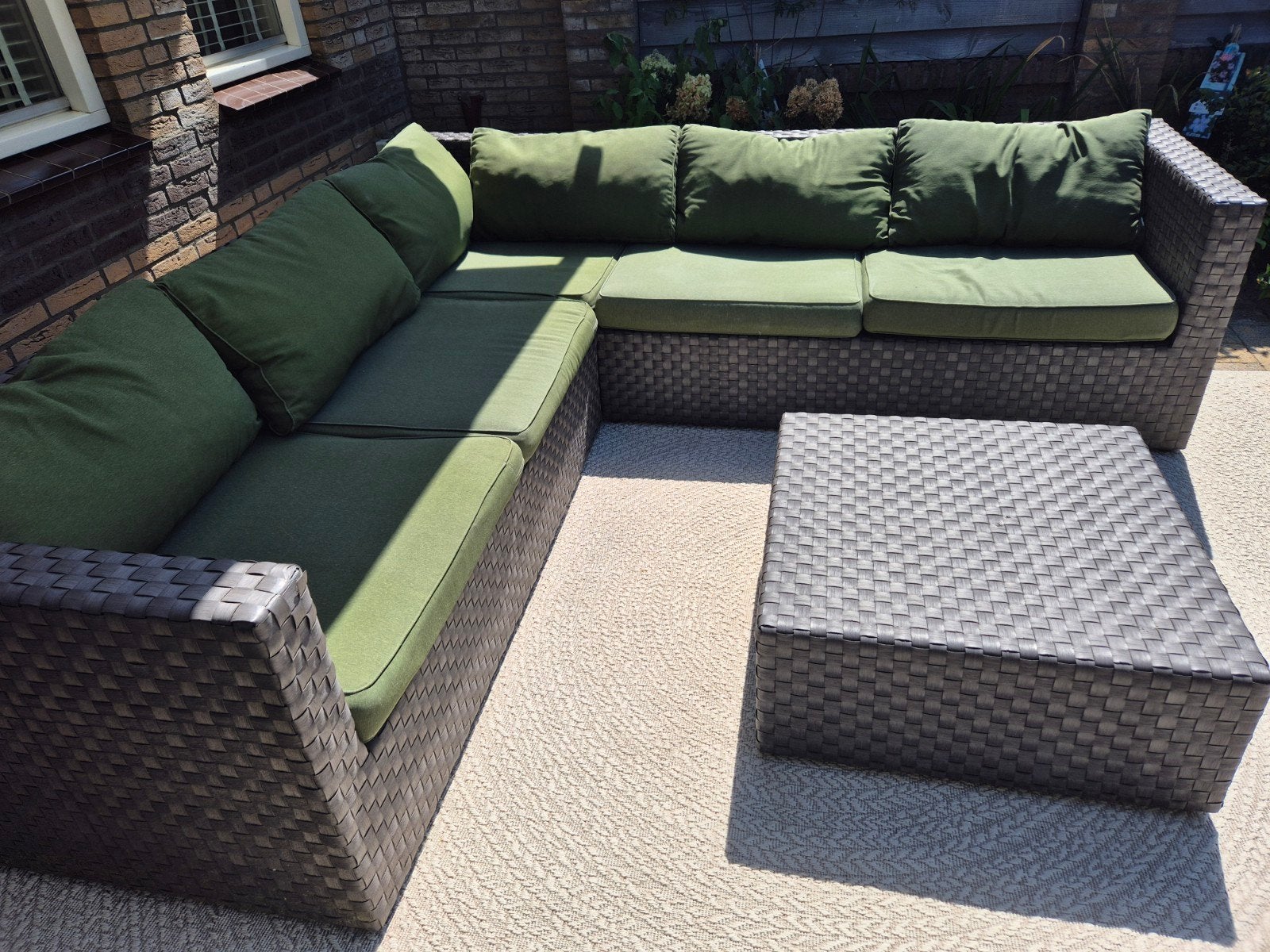Intratuin loungeset 240x240 cm, Ophalen, 5 zitplaatsen, Kunststof, Gebruikt