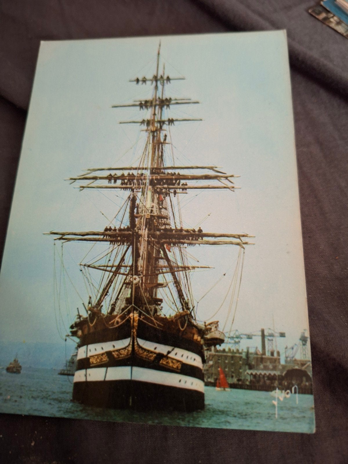 Ansichtkaart: Italiaans schip Amerigo Vespucci, Ophalen of Verzenden, 1960 tot 1980, Ongelopen, Voertuig