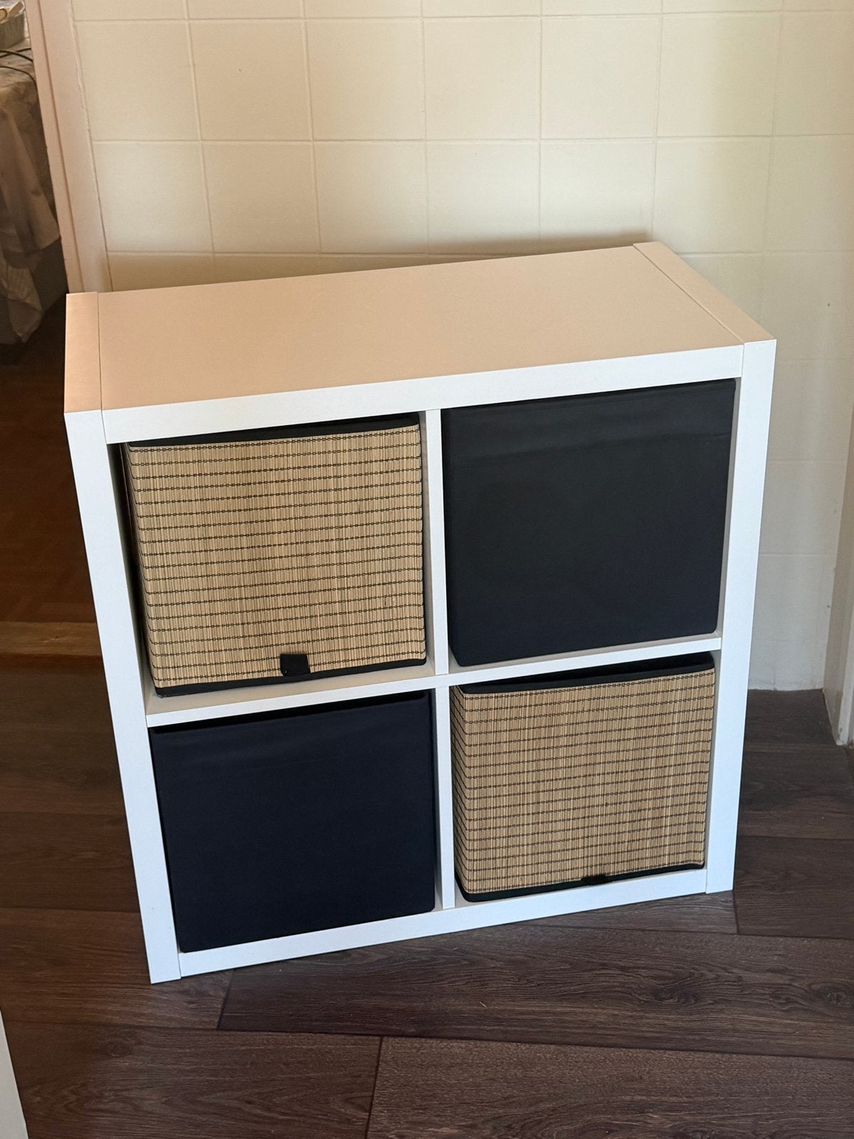 IKEA Kallax kast met 4 manden (77x39x77 cm), Ophalen, Gebruikt