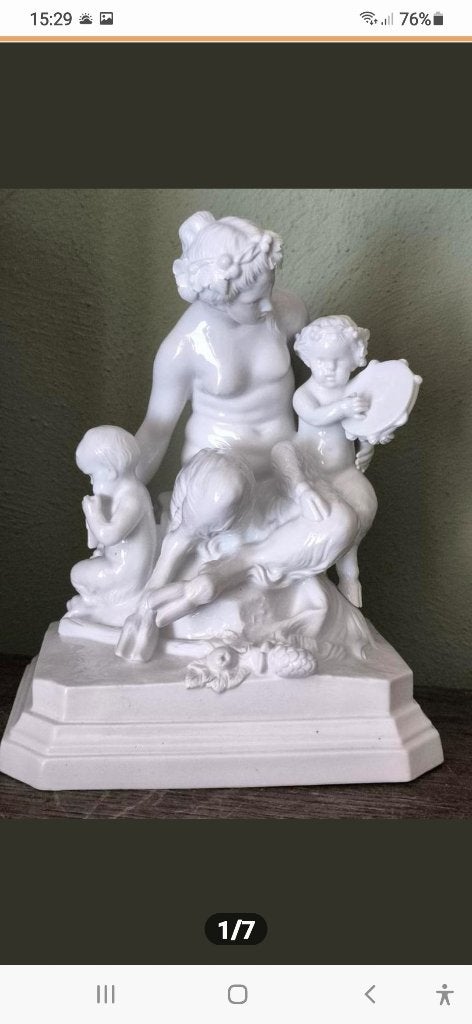PORSELEIN BEELD v. SEVRES ; GEMERKT CLODION  1738 - 1814, Verzenden
