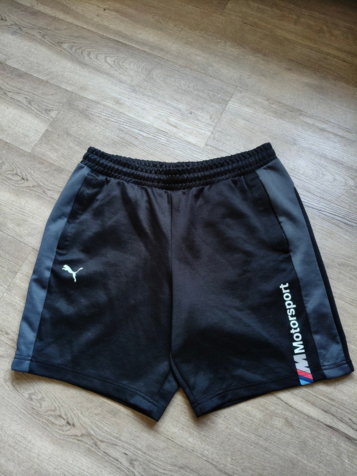 Heren L - Zwart/Grijs Puma BMW Motorsport 2019 Broekje, Kleding | Heren, Zwart, Ophalen of Verzenden, Zo goed als nieuw, Algemeen