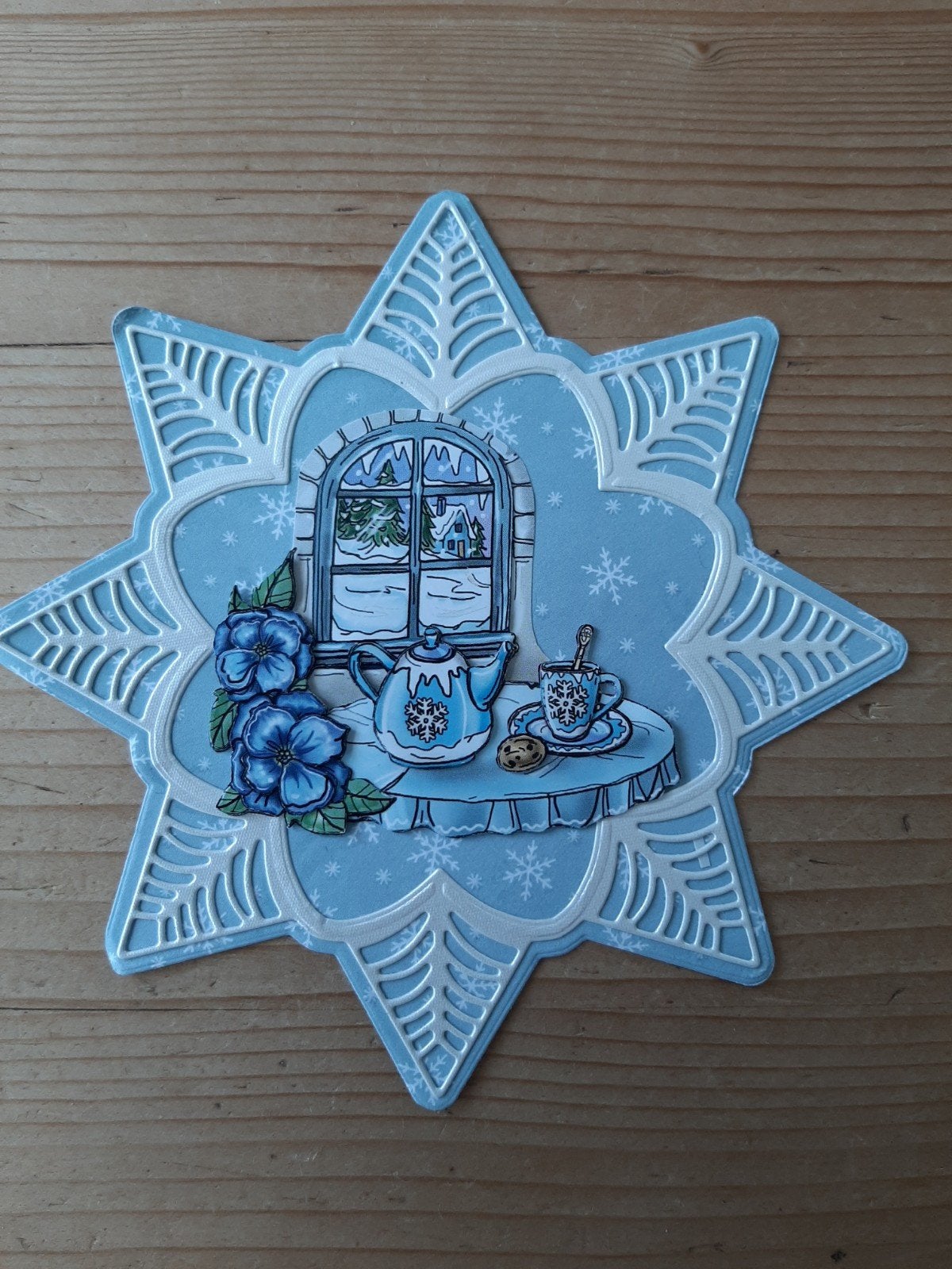 stans kaart opleg met 3d plaatje kerst, Ophalen of Verzenden, Nieuw, Kerst