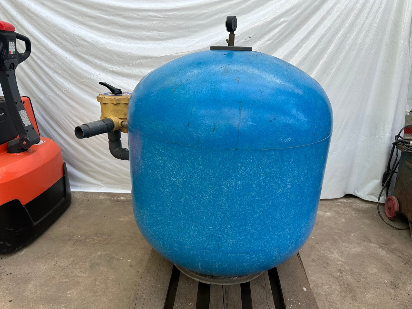 polyester zandfilter, Tuin en Terras, Zwembad-toebehoren, Ophalen, Zo goed als nieuw