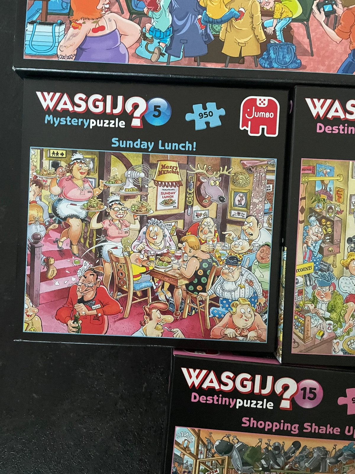 Wasgij puzzels mystery 5 sunday lunch  950 stukjes, Ophalen of Verzenden, 500 t/m 1500 stukjes, Zo goed als nieuw, Legpuzzel