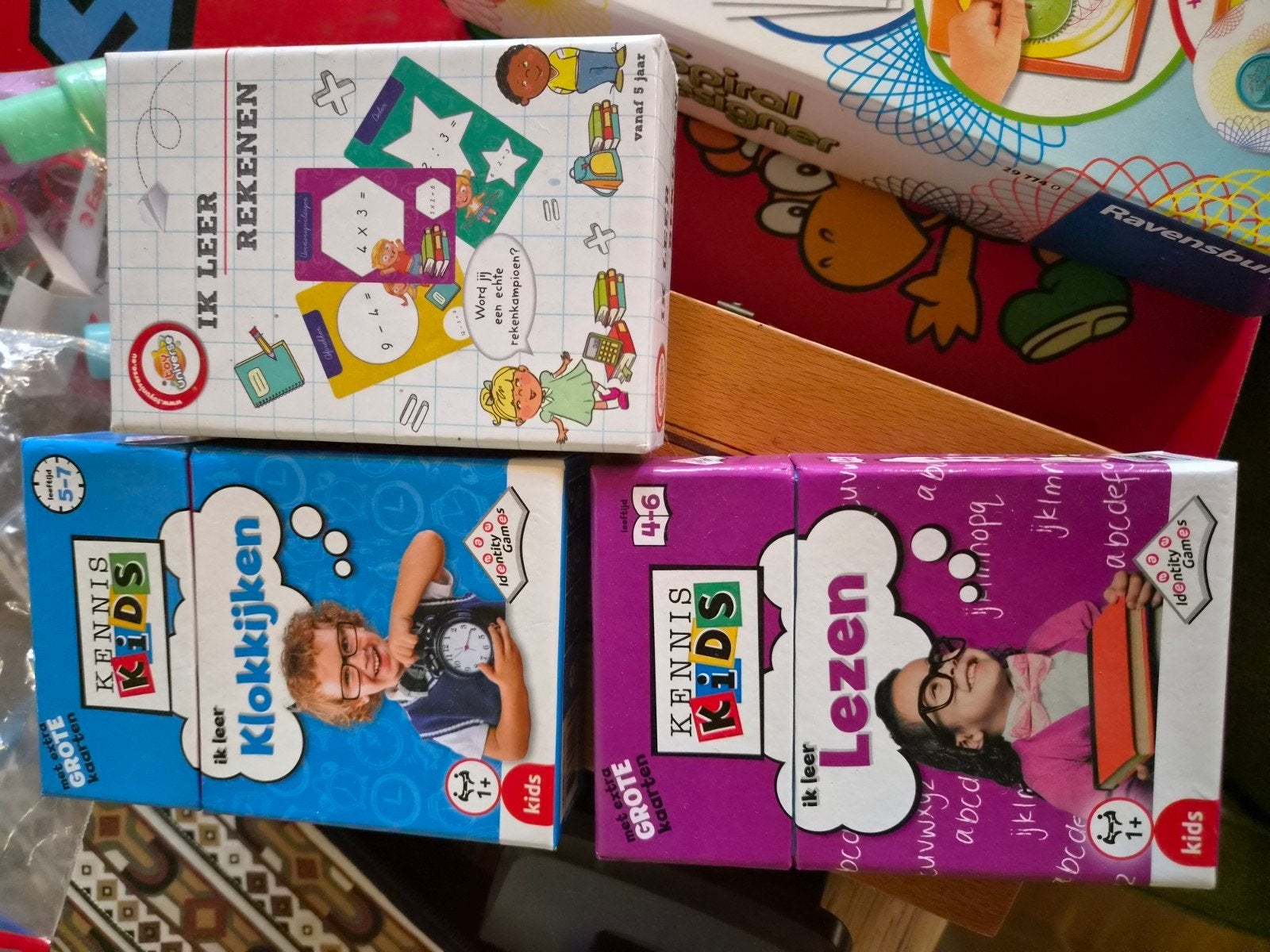 Kennis Kids: Ik leer Lezen, Rekenen, Klokkijken (3 spellen), Ophalen, Zo goed als nieuw, Taal en Lezen
