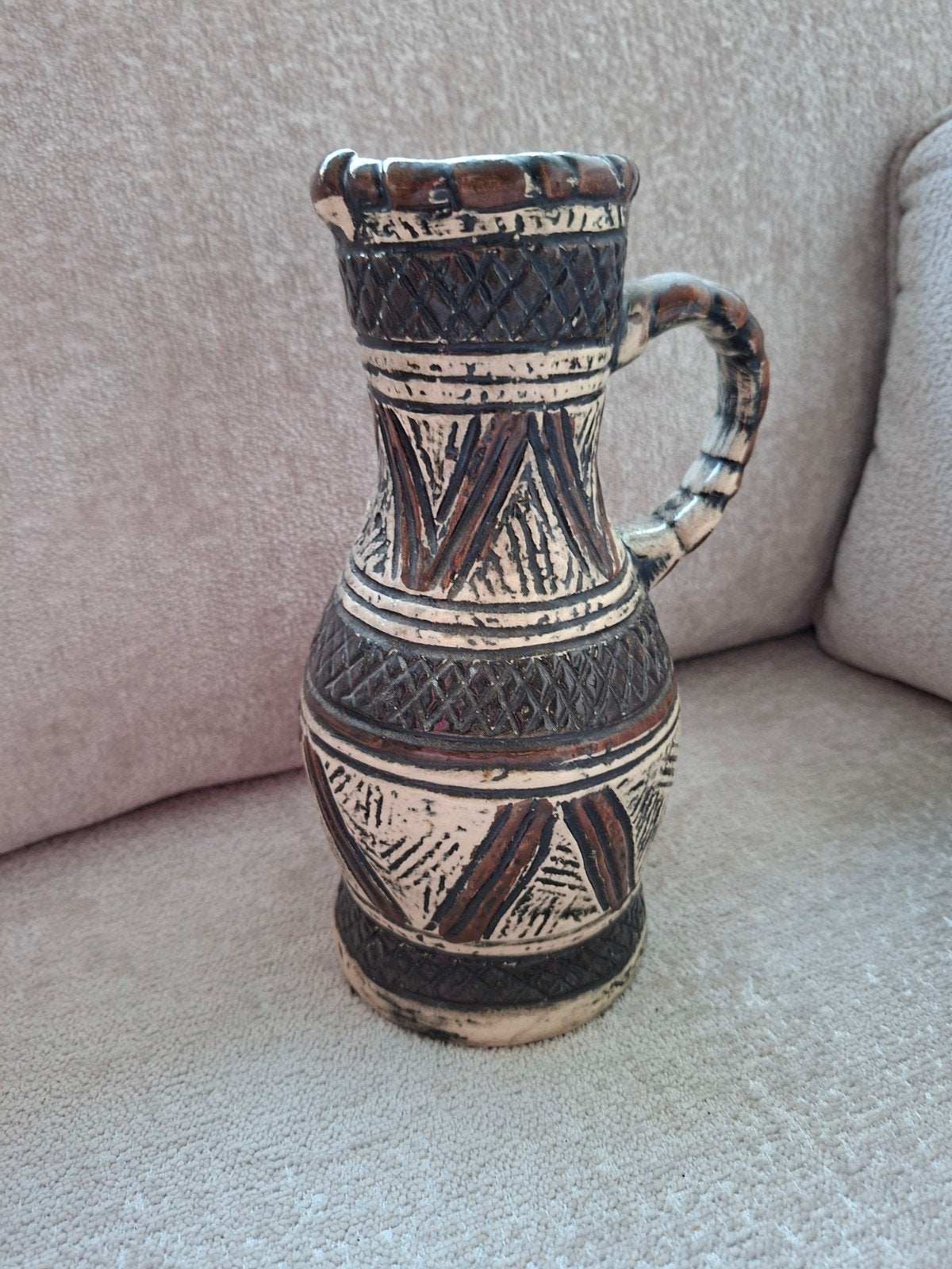 Vintage Bay W. Germany vaas/kan, ca. 25 cm hoog, Antiek en Kunst, Ophalen of Verzenden