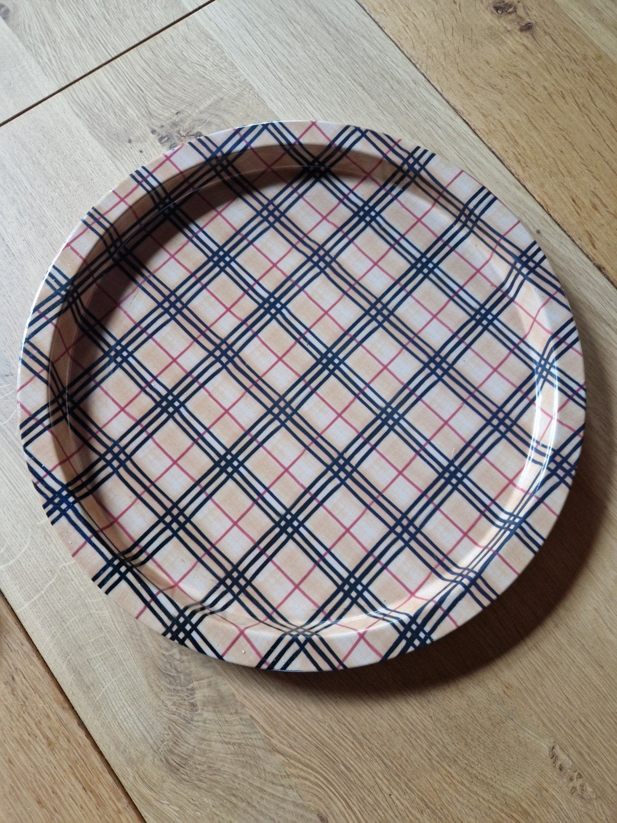 ROND GERUIT DIENBLAD, Huis en Inrichting, Woonaccessoires | Dienbladen, Ophalen of Verzenden, Nieuw, Rond, Metaal