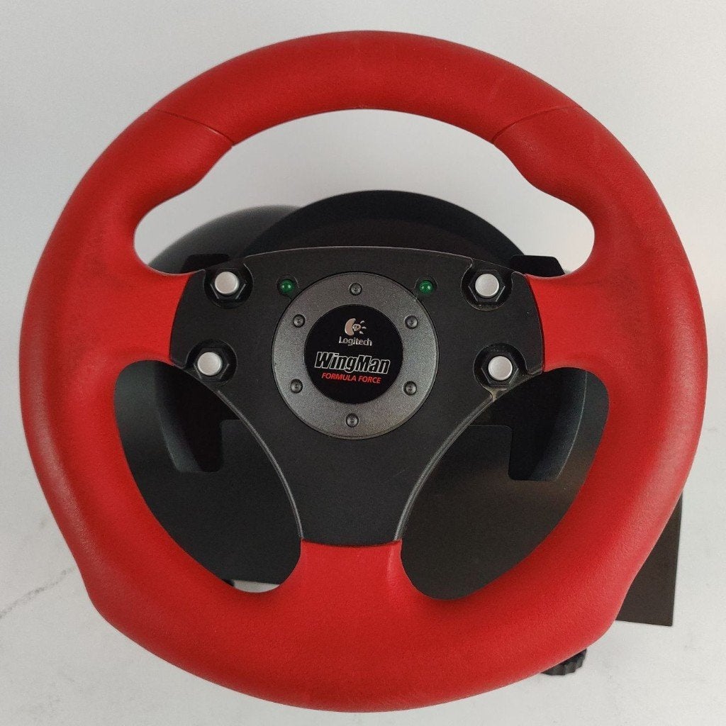 Logitech Wingman Formula Force Stuur + pedalen voor PC, 1 speler, Racen en Vliegen, Ophalen of Verzenden, Zo goed als nieuw