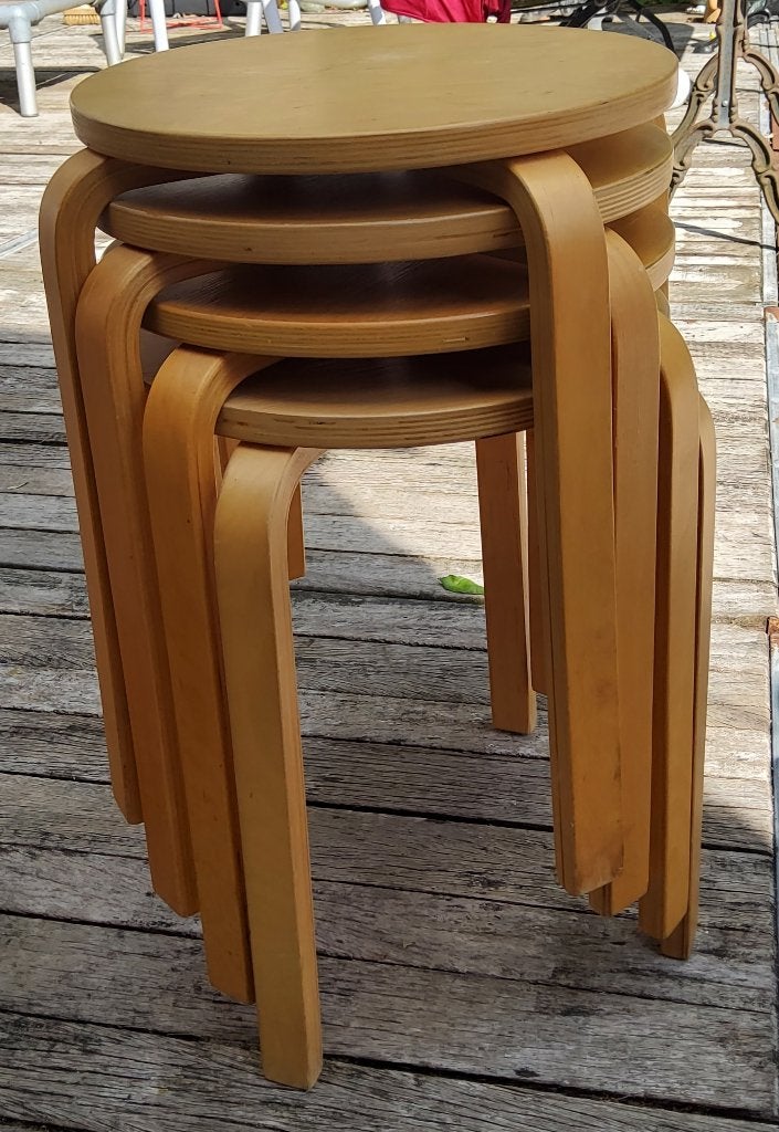 4 IKEA FROSTA KRUKKEN, Ophalen, Gebruikt, Hout