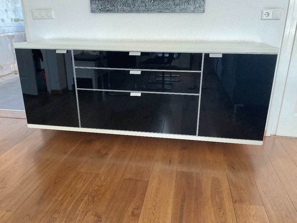Hülsta 3-delige set: dressoir, vitrinekast én tv-kast, Ophalen, Gebruikt, 25 tot 50 cm, Modern