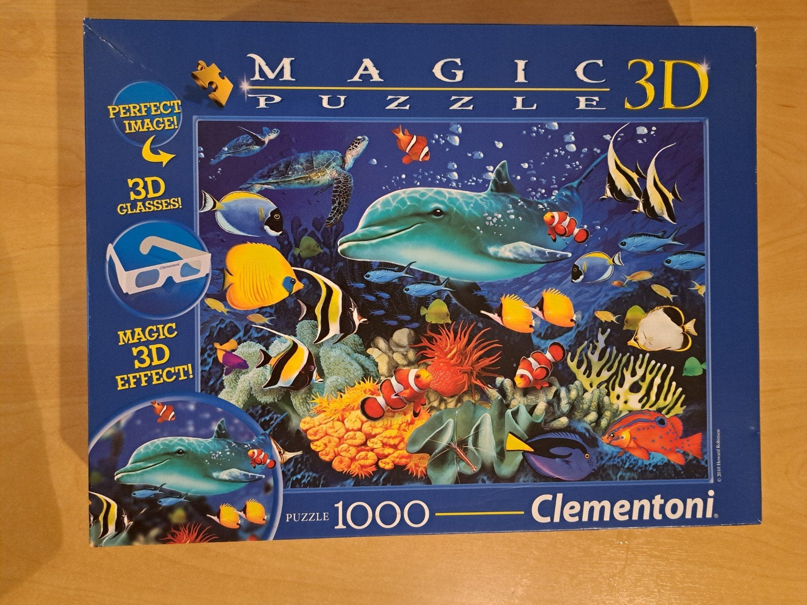 Clementoni Magic 3D Puzzel - Onderwaterwereld 1000 stukjes, Ophalen of Verzenden, 500 t/m 1500 stukjes, Zo goed als nieuw, Legpuzzel