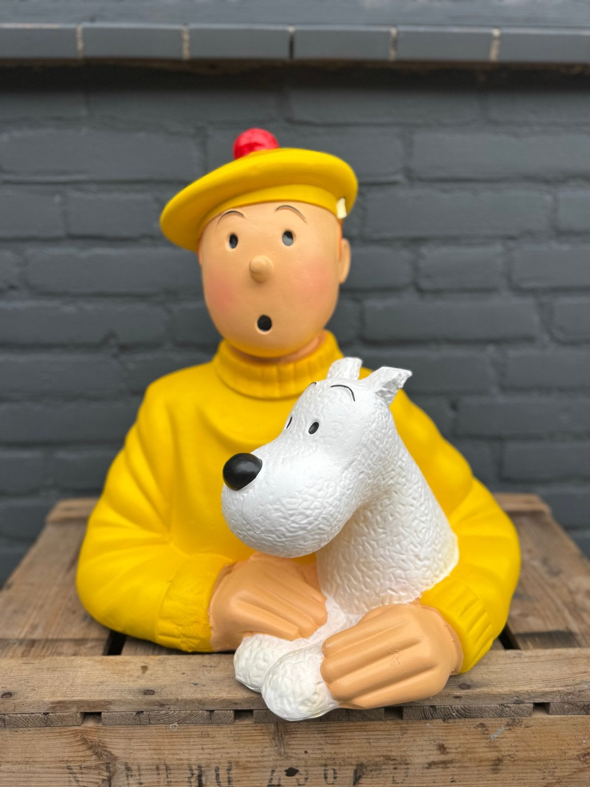 Kuifje en Bobbie beeld - Decoratie - Stripfiguren, Ophalen, ., Zo goed als nieuw, .