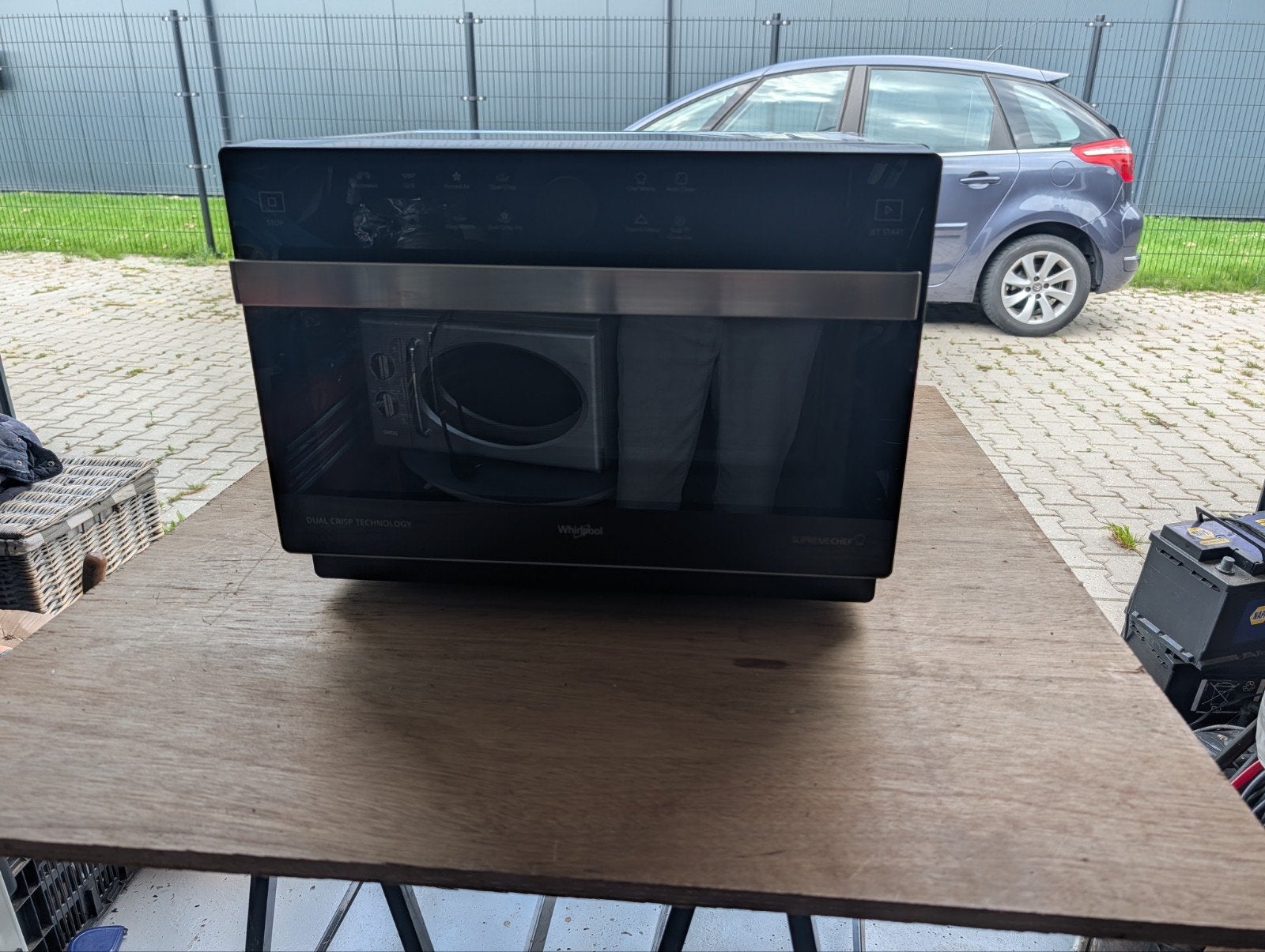 Whirlpool MWPN 338 SB Combimagnetron met Dual Crisp, Ophalen, Combimagnetron, Crisp, Zo goed als nieuw