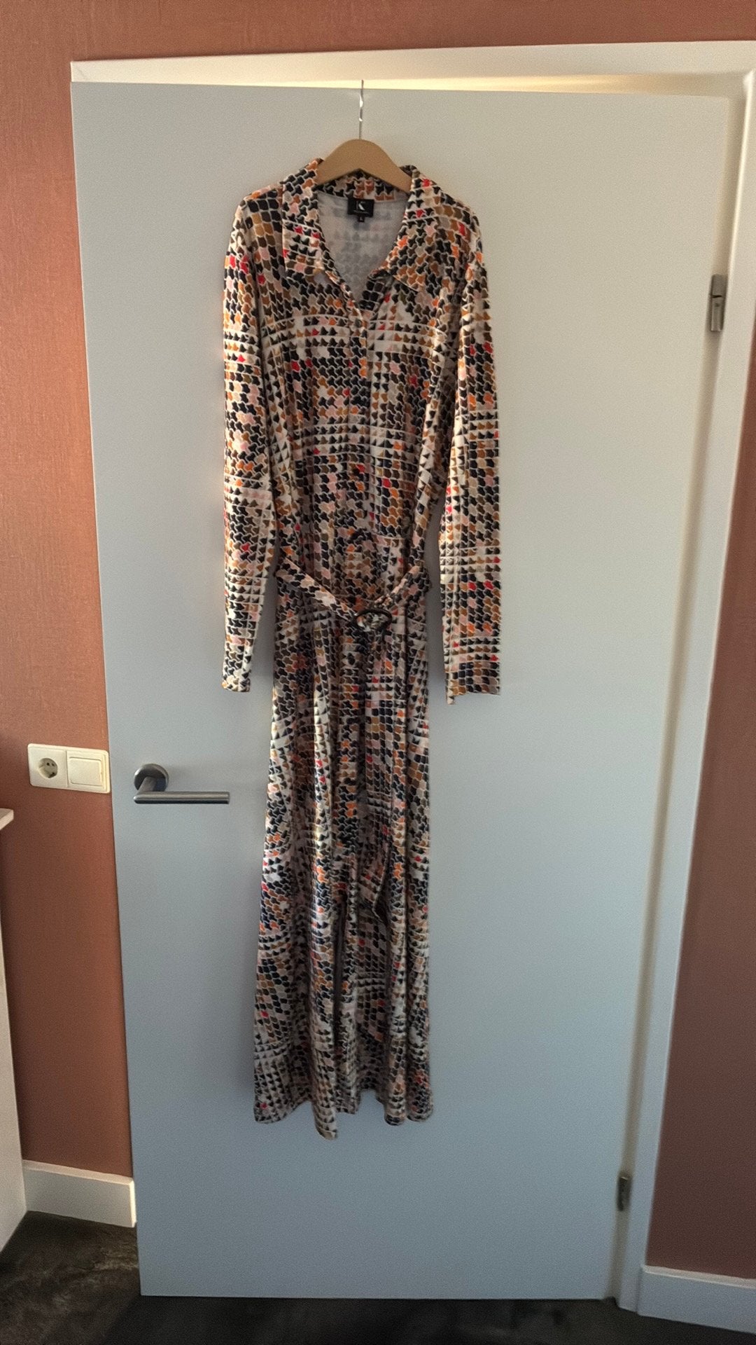 Maxi jurk k design maat S, Ophalen of Verzenden, Zo goed als nieuw, Maat 38/40 (M), Onder de knie