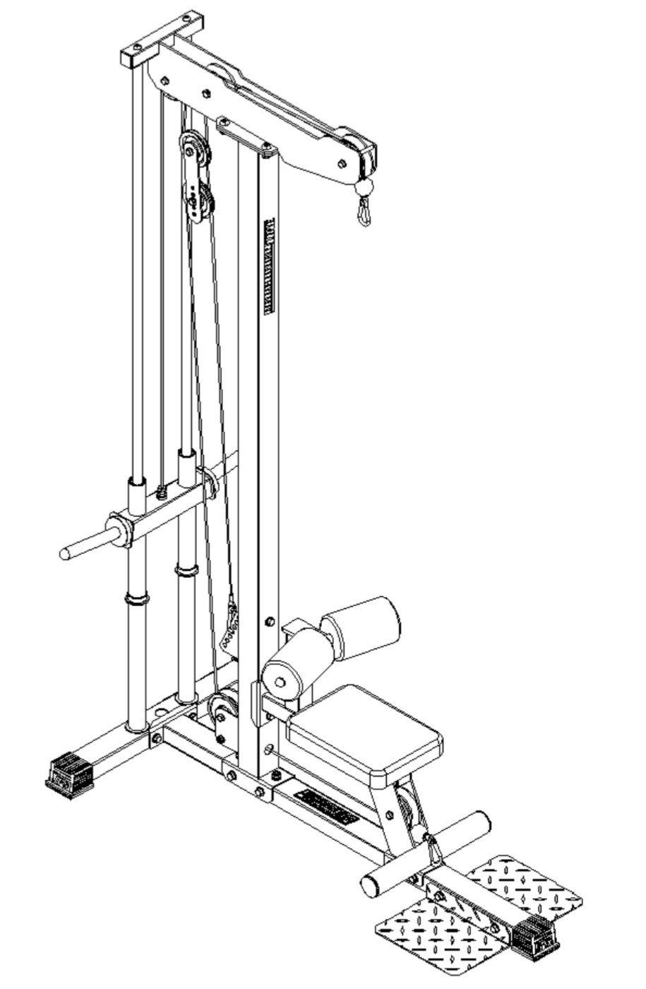 Barbarian Line Lat Pulldown / Roeitrainer BB-9071, Sport en Fitness, Ophalen, Krachtstation, Zo goed als nieuw, Rug