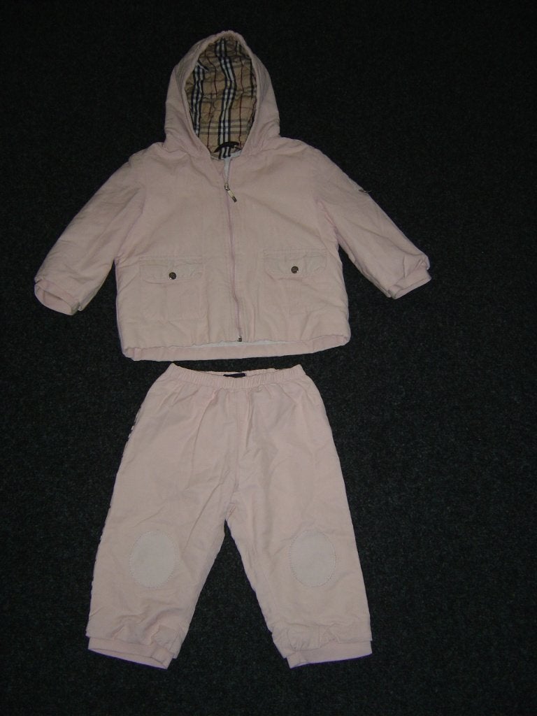 roze meisjesbroekje en winterjasje ( 18 maanden ) BURBERRY, Ophalen of Verzenden, Gebruikt, Meisje, Setje